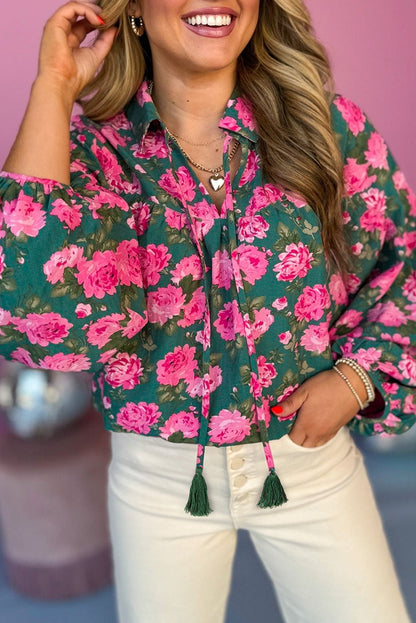 Floral Puff Sleeve Blouse