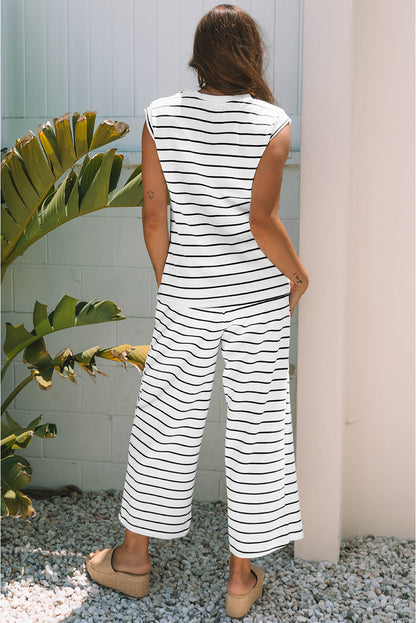 Stripe Top and Pants Set