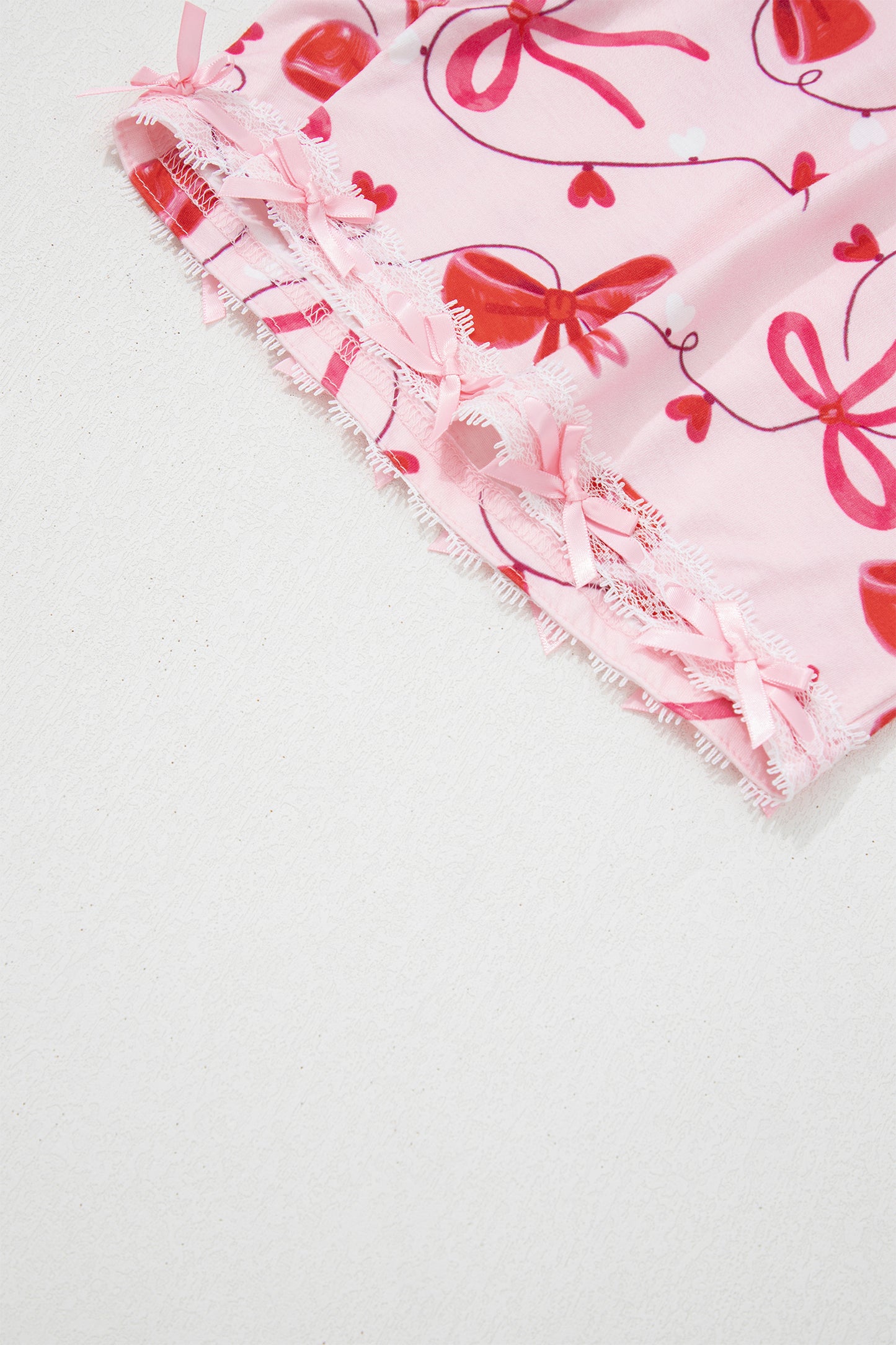 Valentine Bow Tee and Shorts Lounge Set
