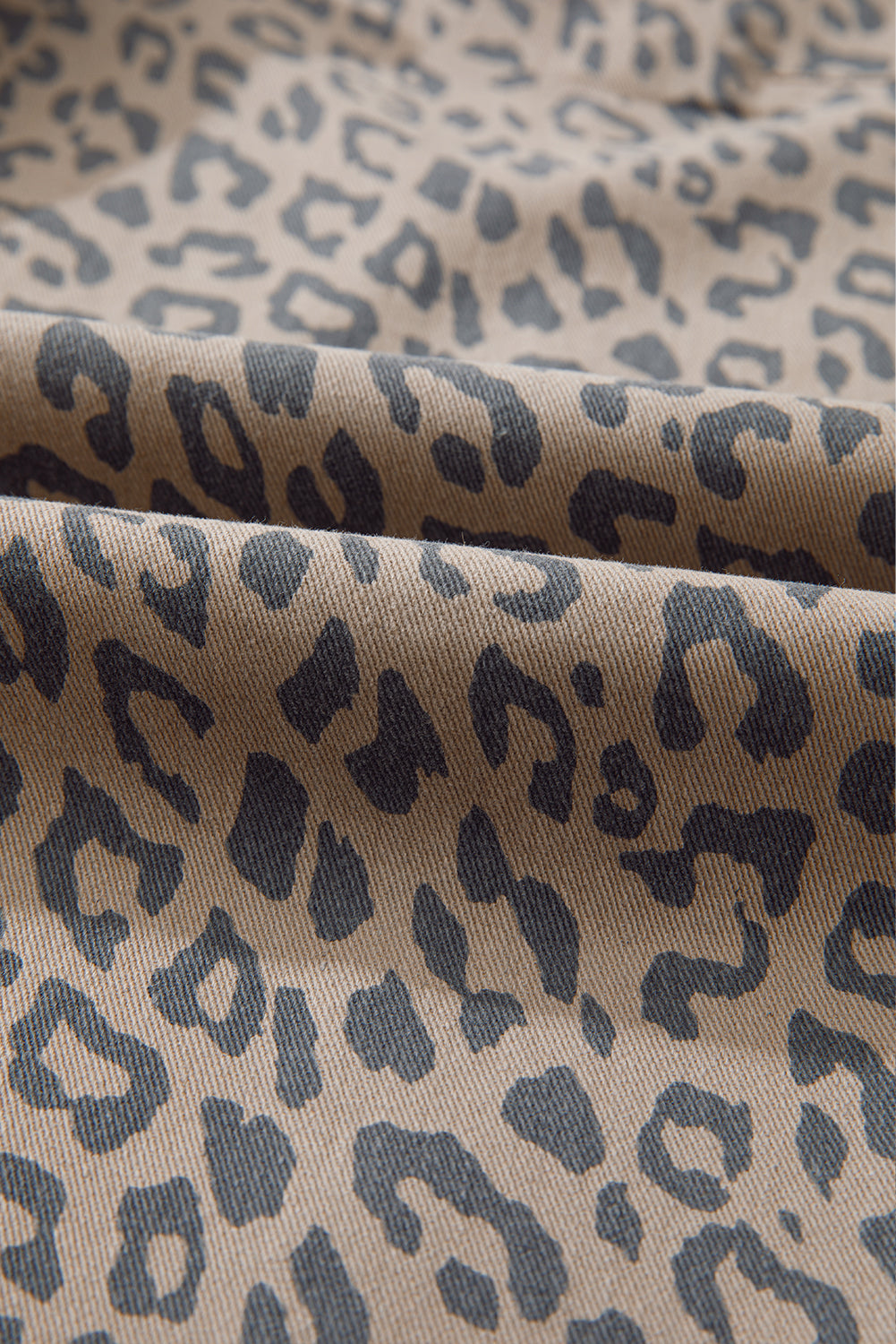 Camo & Leopard Denim Drawstring Waist Barrel Jeans