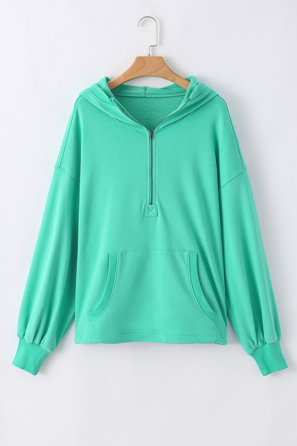 Solid Kangaroo Pocket Oversized Hoodie