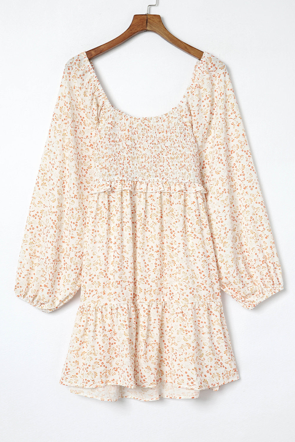 Floral Smocked Long Sleeve Dress