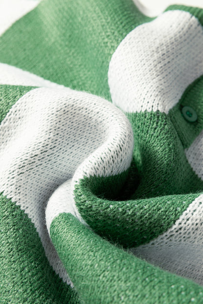 Checker Collared Long Sleeve Sweater