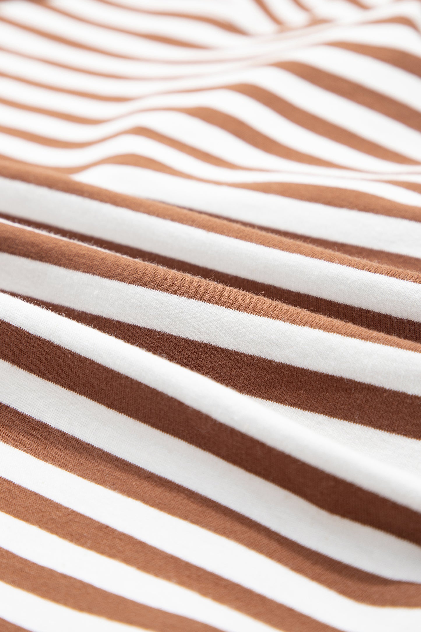 Stripe Patchwork Quarter Zip Sweatshirt & Shorts Set