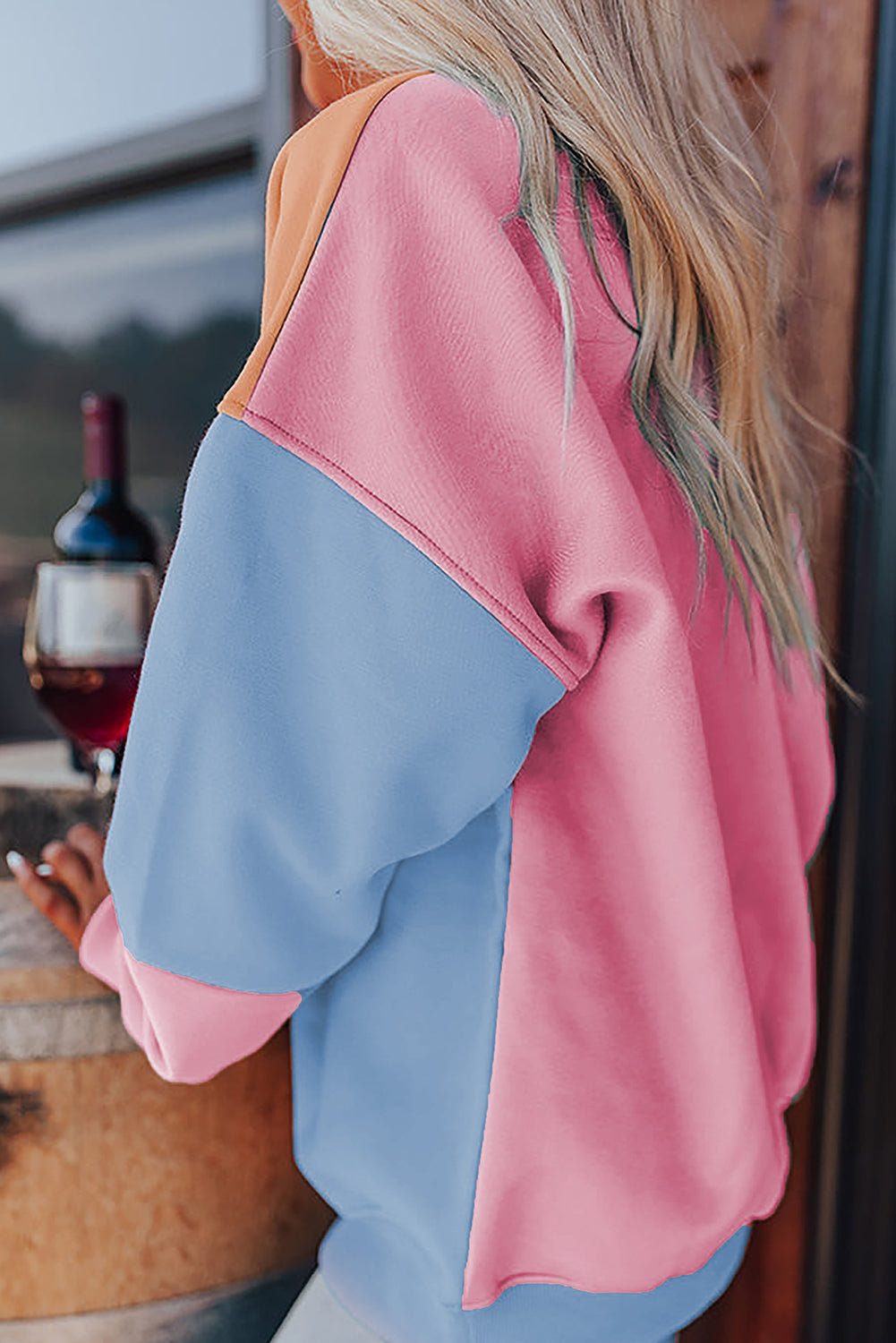 Colorblock Drop Shoulder Sweatshirt