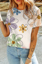 Floral Round Neck T-Shirt