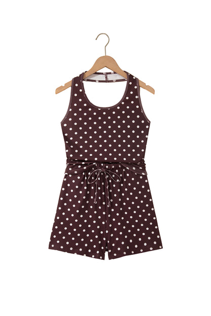 Polka Dot Halter Tank & Elastic Shorts Set