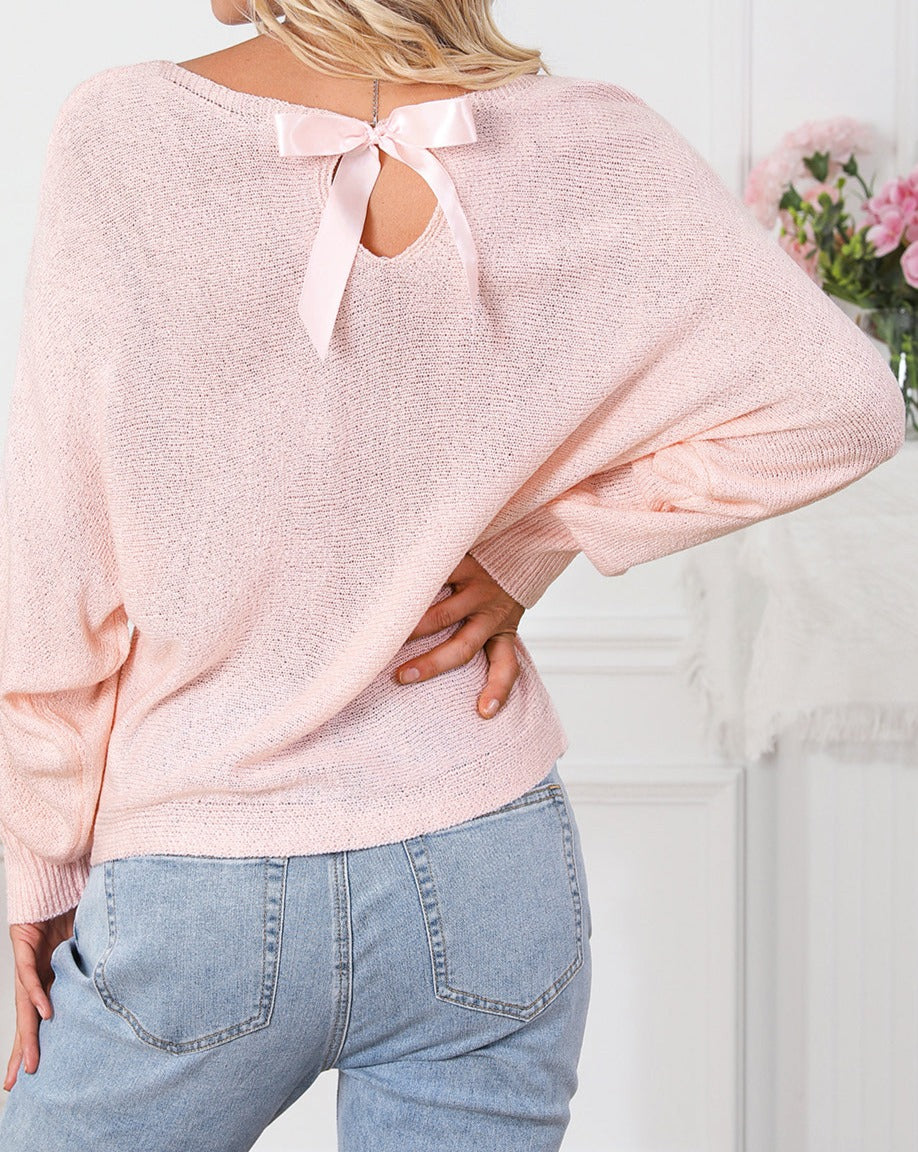 Bow Tie Dolman Sleeve Sweater