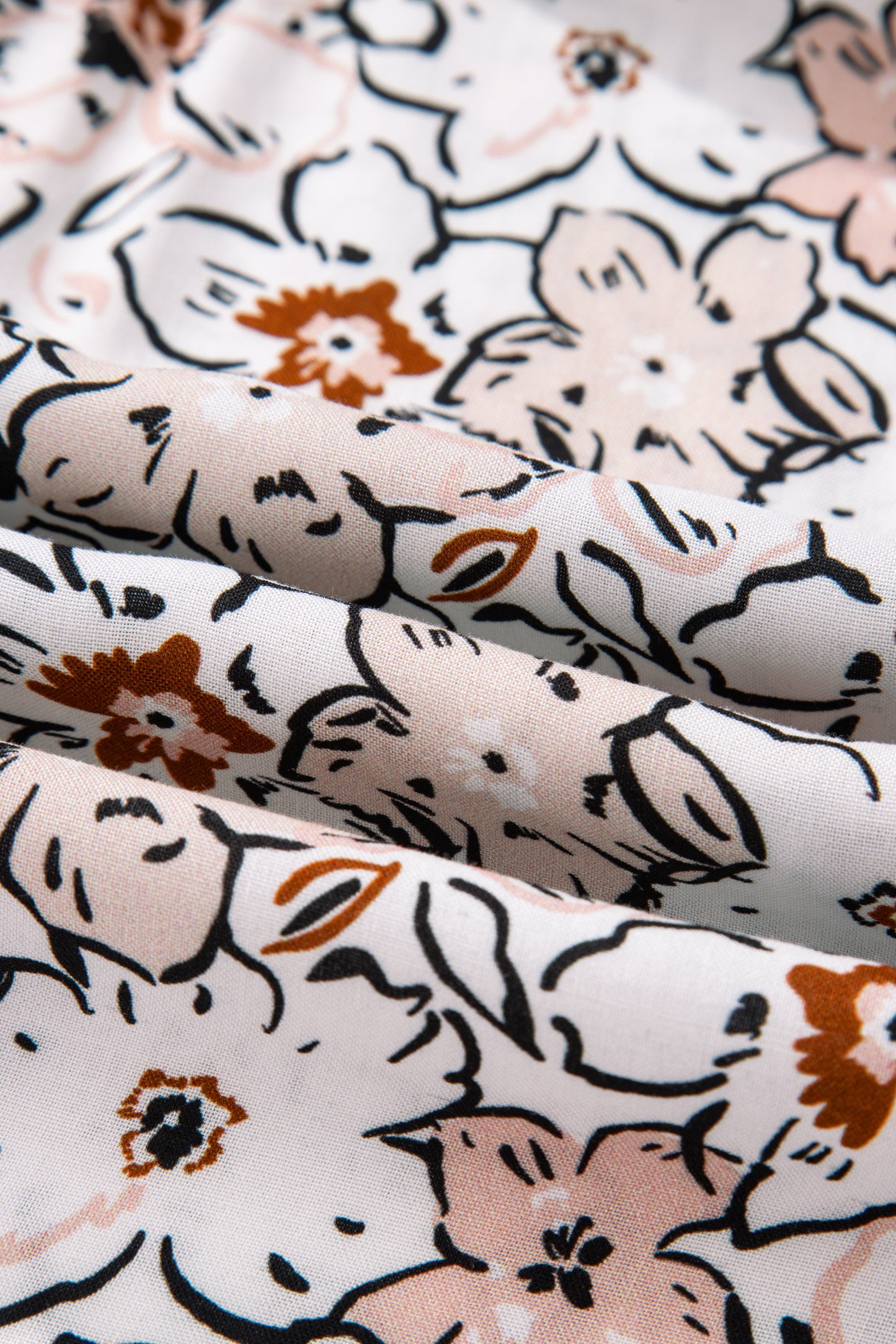 Floral Frilled Puff Sleeve Button Down Shirt