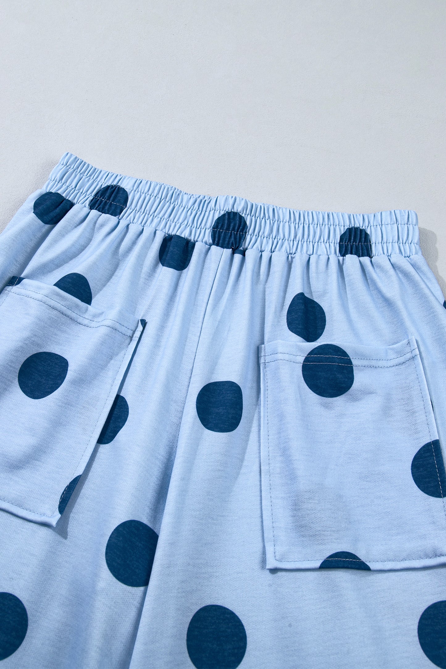 Polka Dot Wide Leg Elastic Waist Pants
