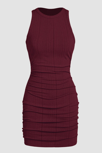 Ruched Sleeveless Bodycon Dress