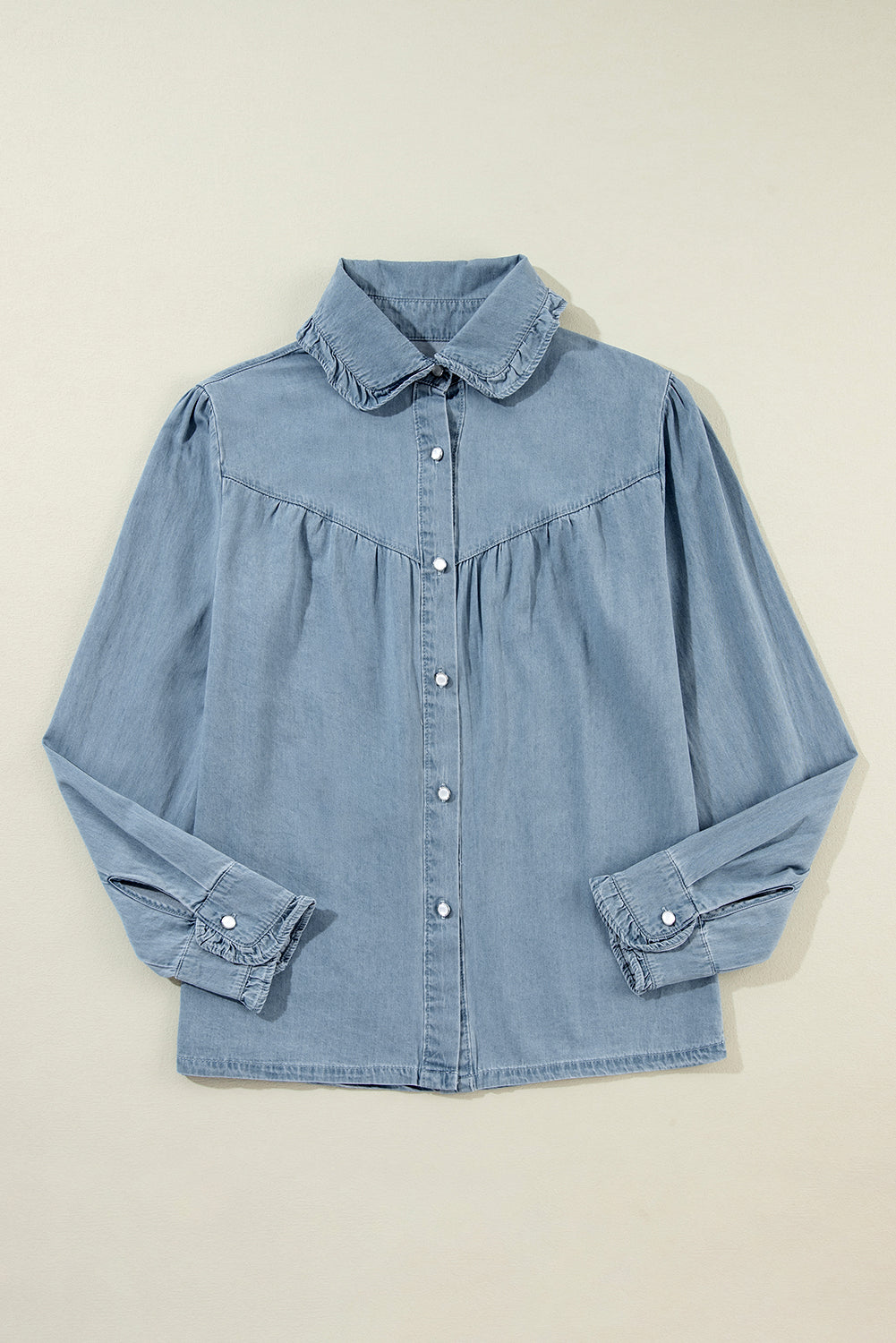 Chambray Western Collar Buttoned Shirt