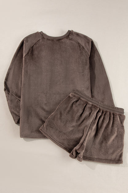 Fleece Top and Shorts Set