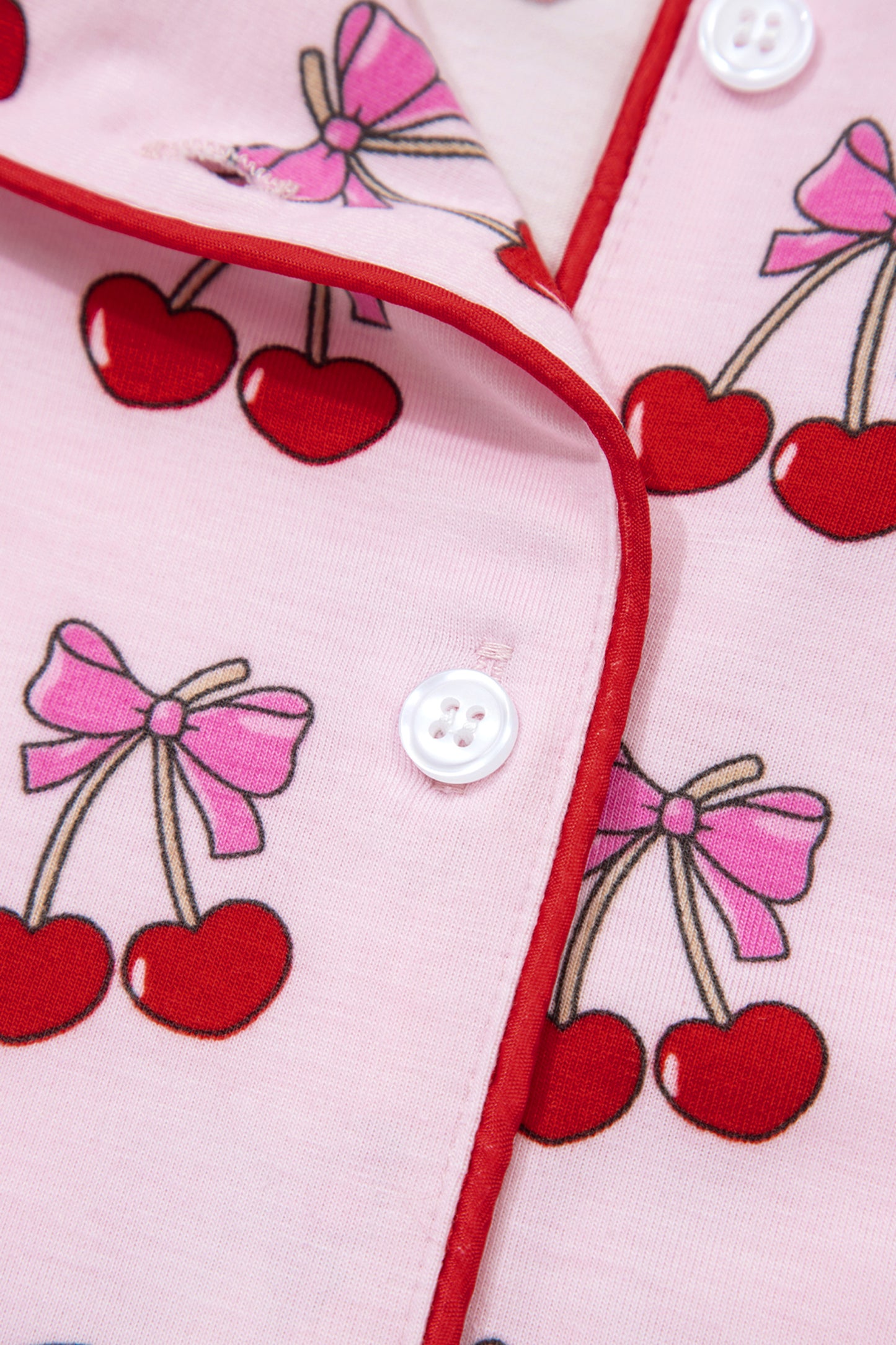 Valentine Cherry & Bow Top and Shorts Set