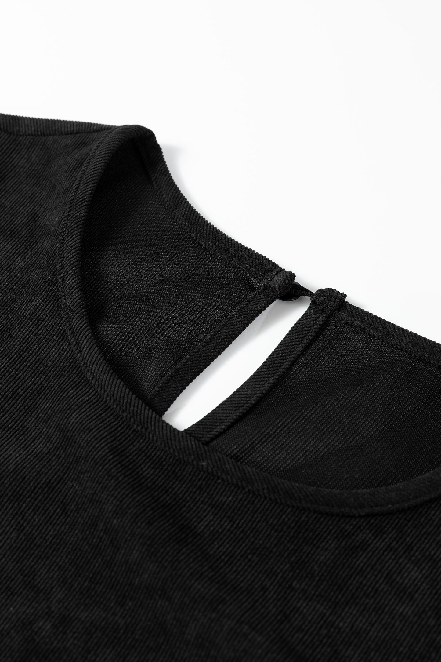 Solid Lantern Sleeve Tiered Mini Dress