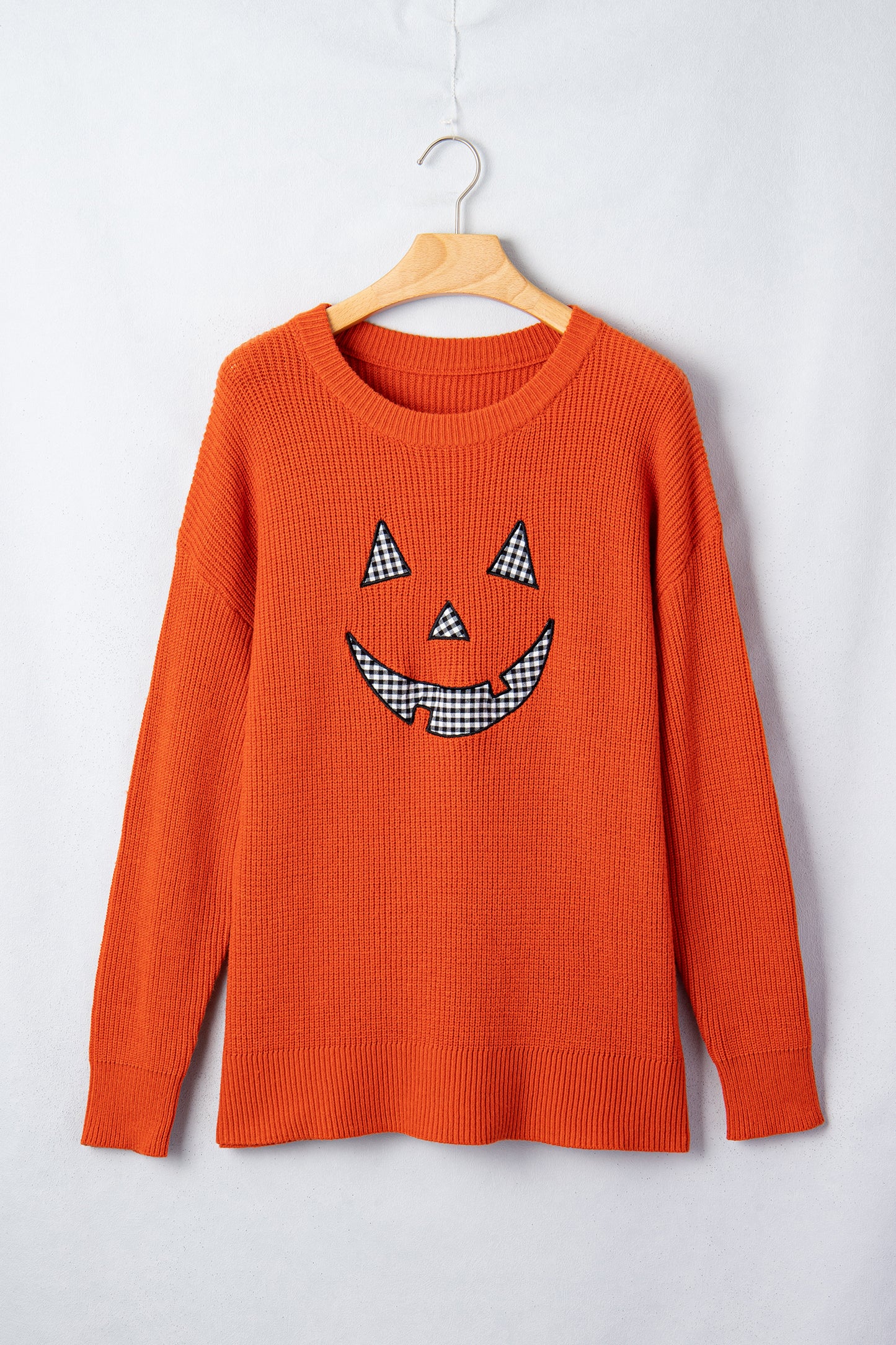 Halloween Drop Shoulder Long Sleeve Round Neck Sweater
