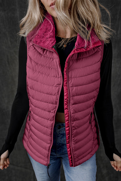 Quilted Zipped Puffer Vest