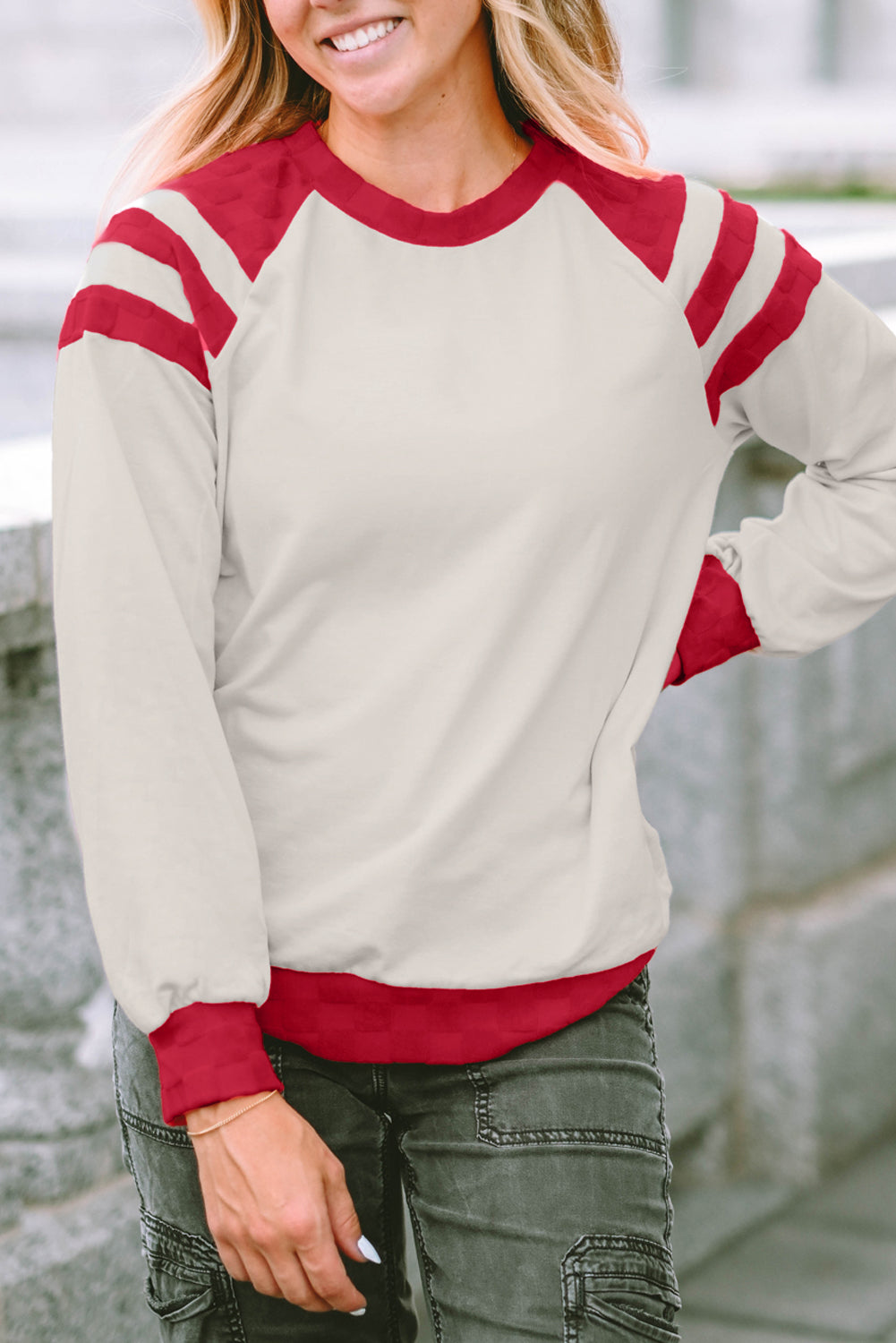 Colorblock Raglan Long Sleeve Top