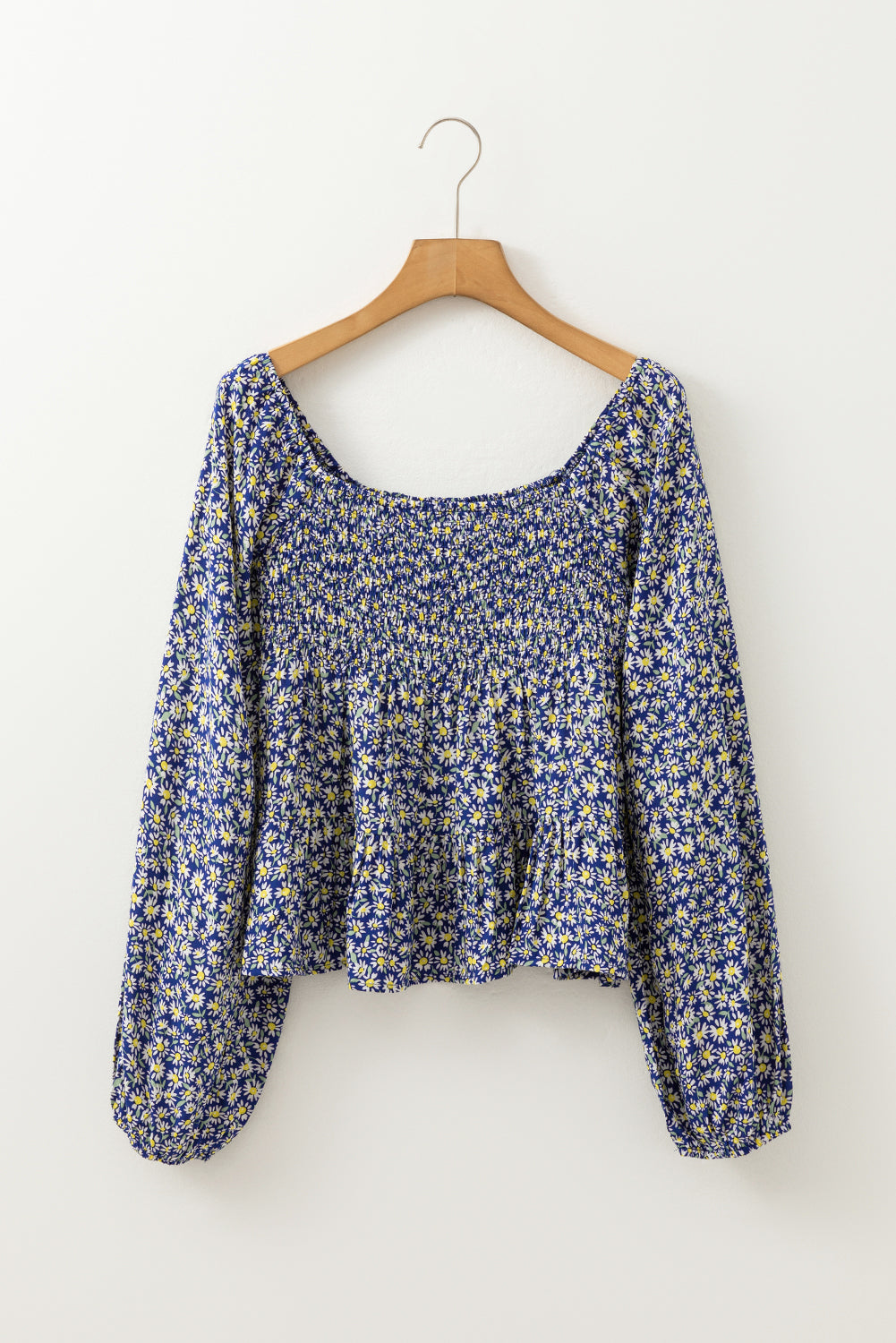 Boho Floral Square Neck Blouse