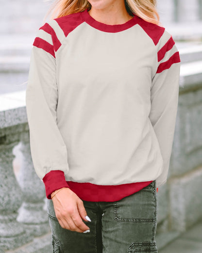 Colorblock Raglan Long Sleeve Top