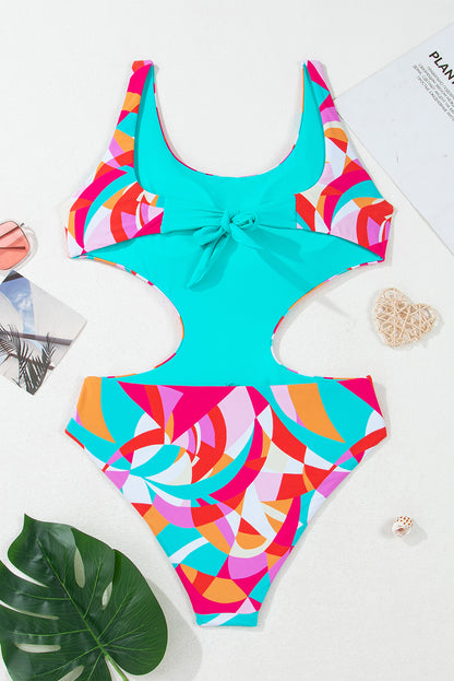 Abstract Geometric One Piece Swimsuit