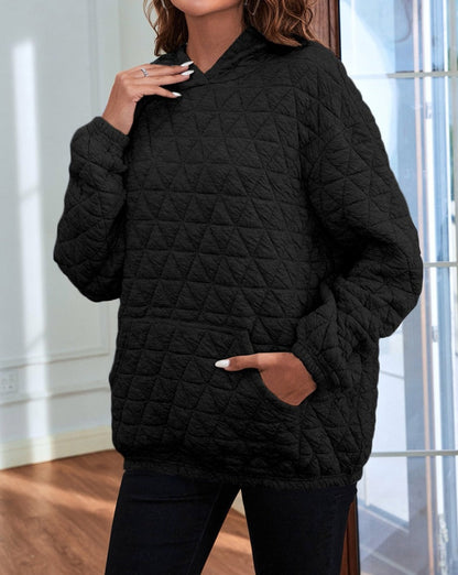 Quilted Kangaroo Pocket Hoodie