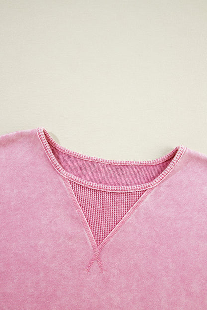 Mineral Wash Drop Shoulder Pullover Sweatshirt