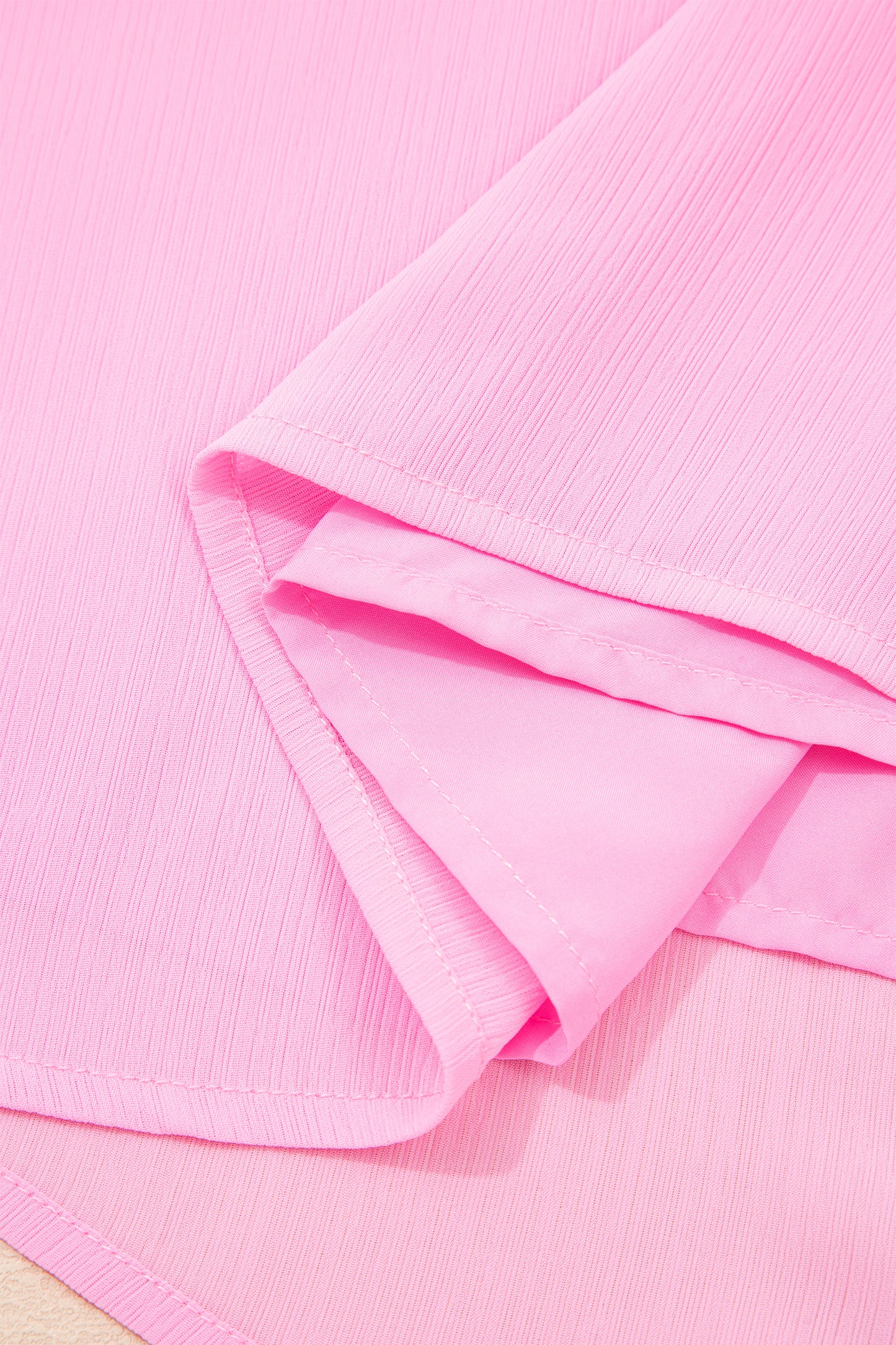 Plus Size Solid Ruffle Tassel Tie V-Neck Blouse