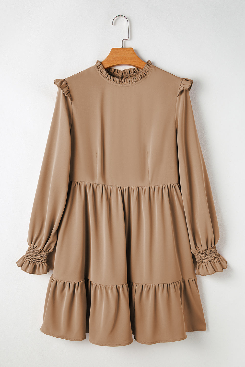 Ruffld Long Sleeve Tiered Dress