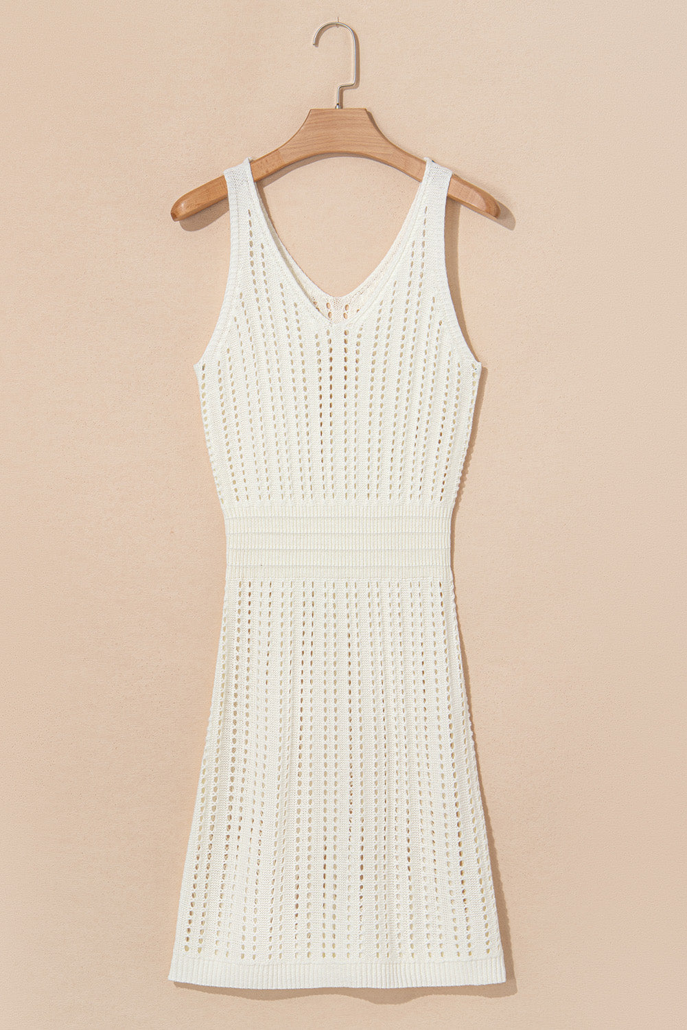 Crochet Sleeveless V-Neck Beach Dress