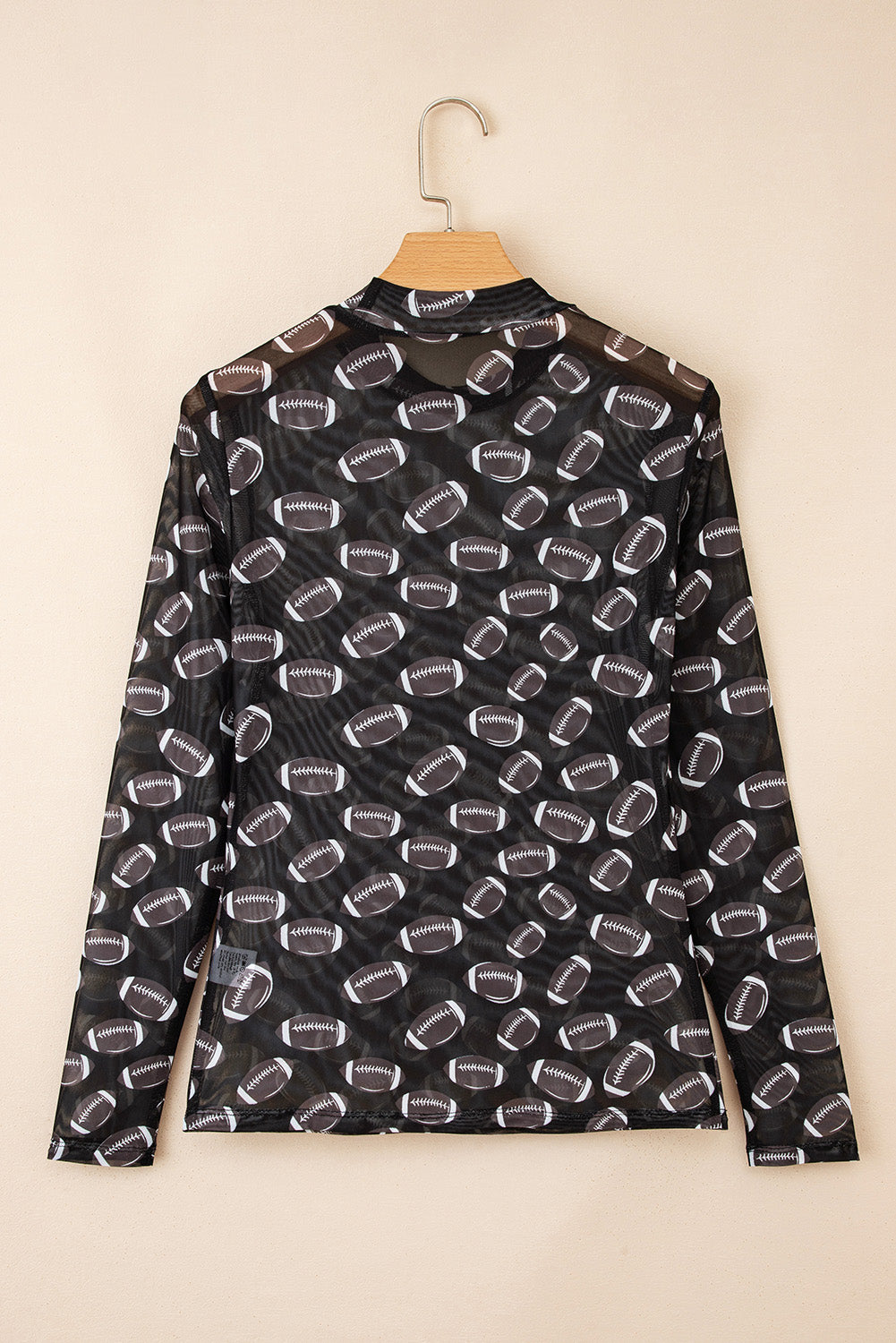 Game Day Sheer Mesh Long Sleeve Top