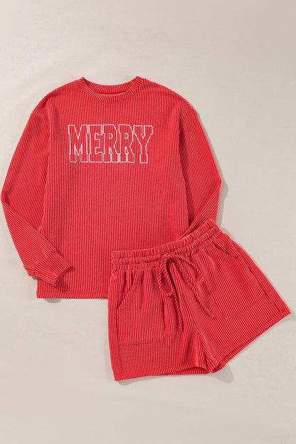 MERRY Corded Top and Shorts Set