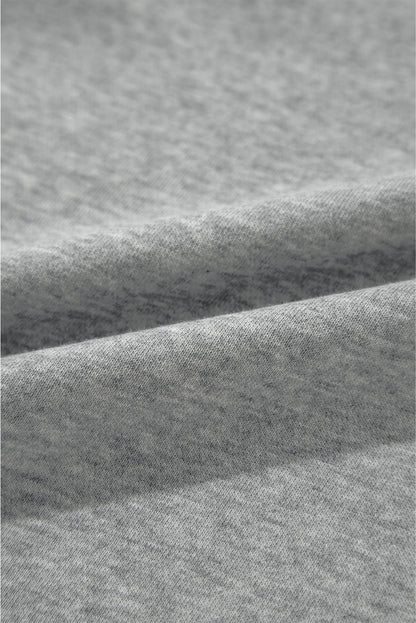 Solid Drop Shoulder Crewneck Pullover Sweatshirt