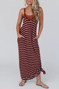 Stripe Spaghetti Straps Maxi Dress