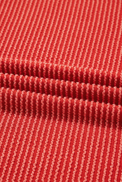 Christmas Merry Corded Knit Long Sleeve Top