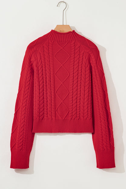 Cable Knit Long Sleeve Sweater
