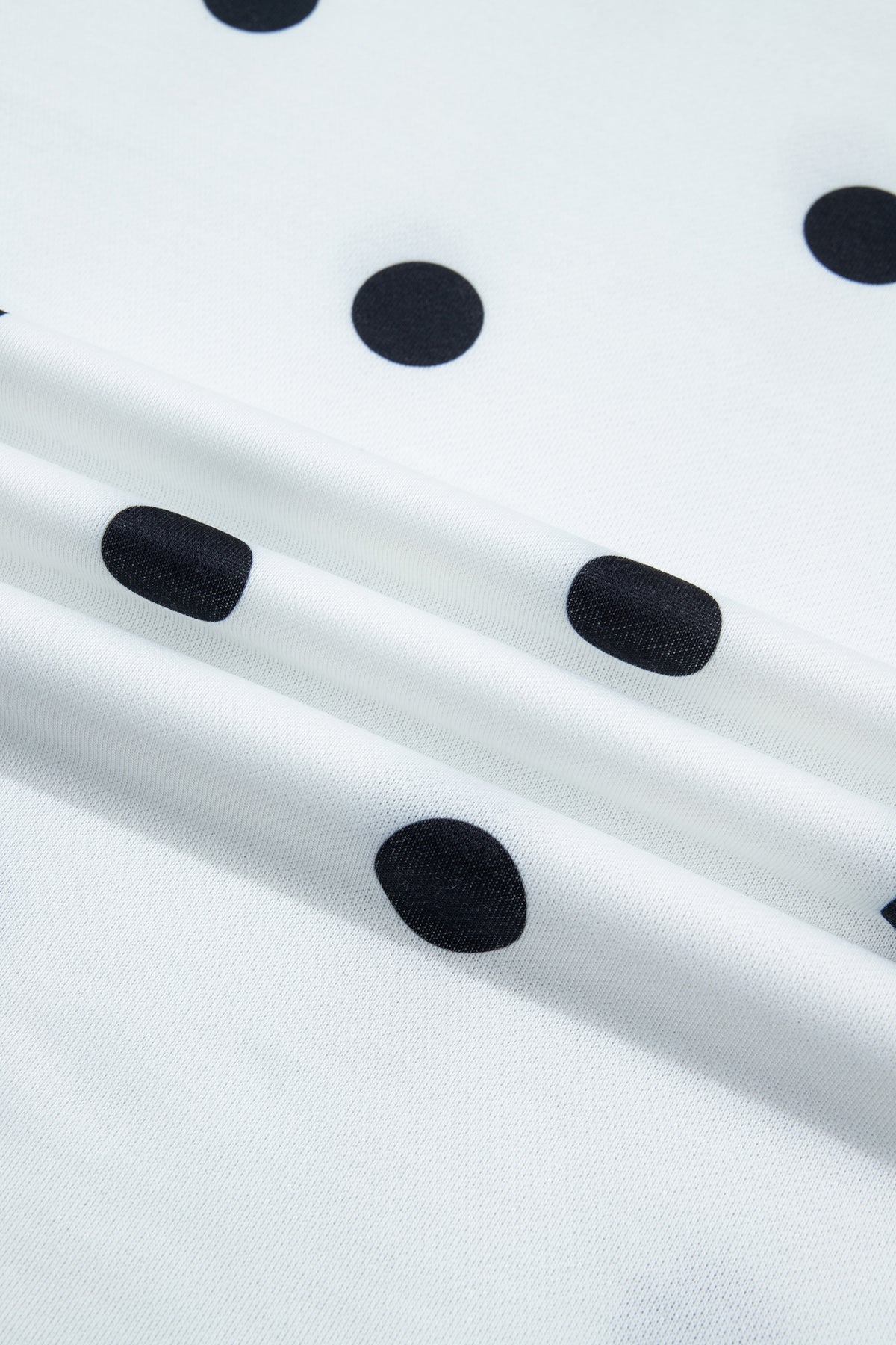 Polka Dot Raw Hem Sweatshirt & Skort Set
