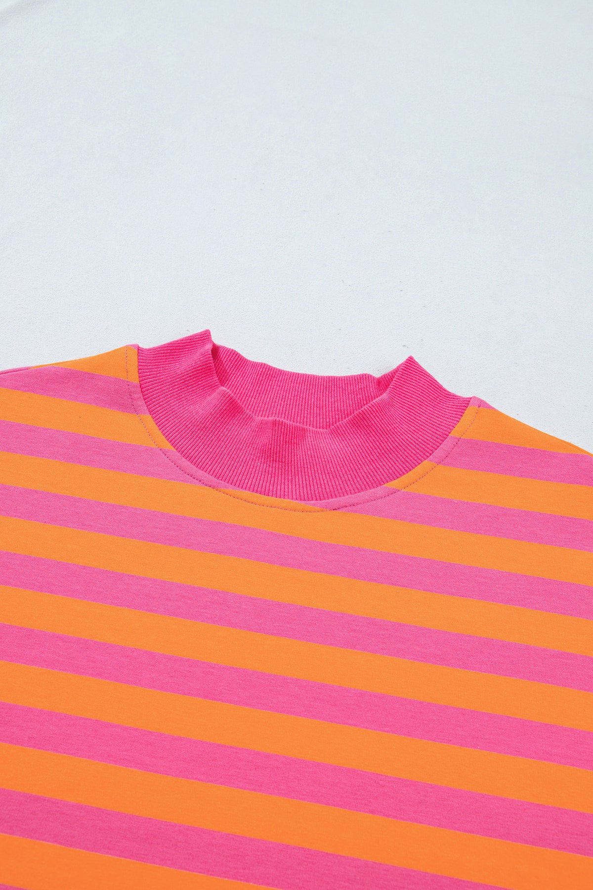 Stripe Colorblock Mock Neck Pullover & Skort Set