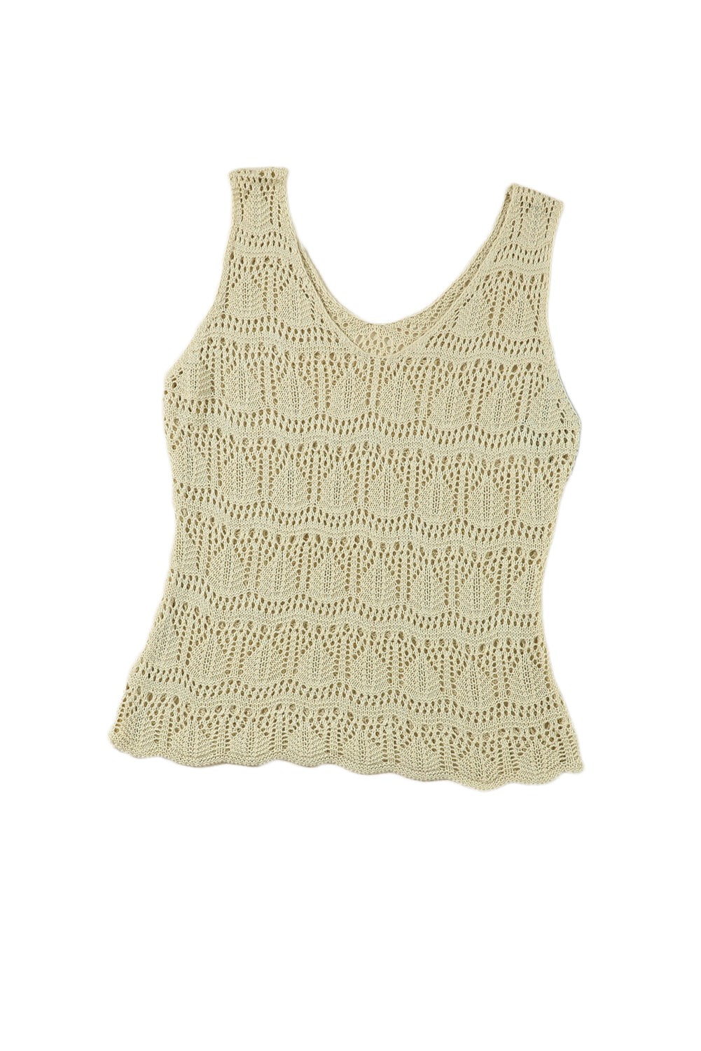 Crochet Hollowed Sleeveless Sweater Top