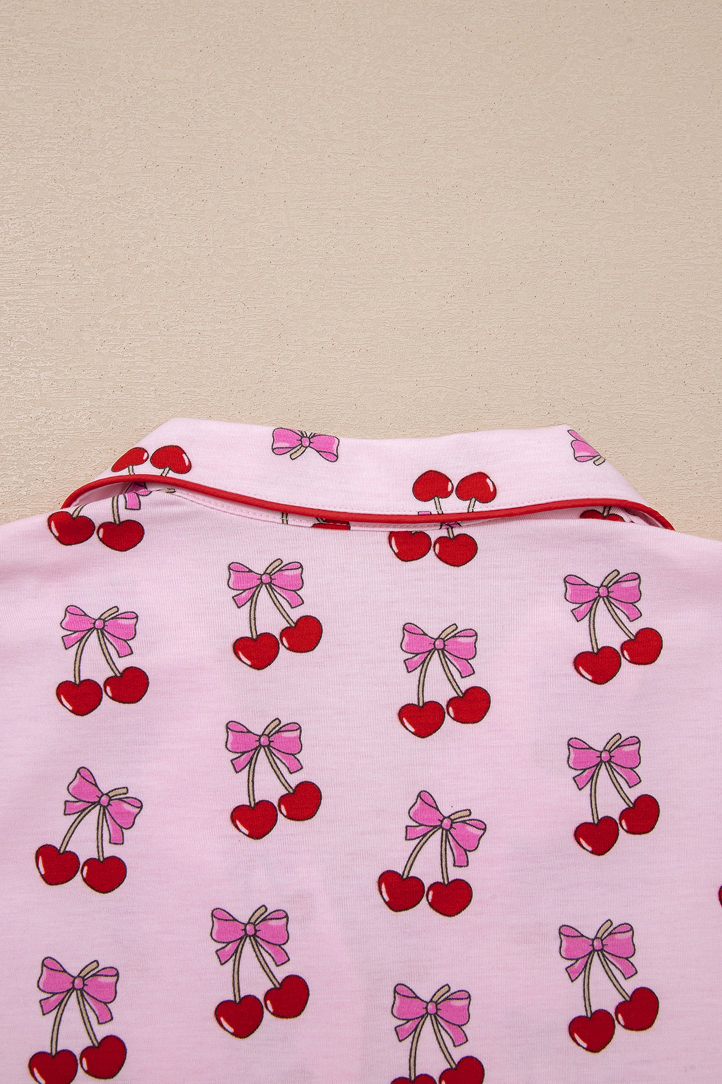 Valentine Cherry & Bow Top and Shorts Set