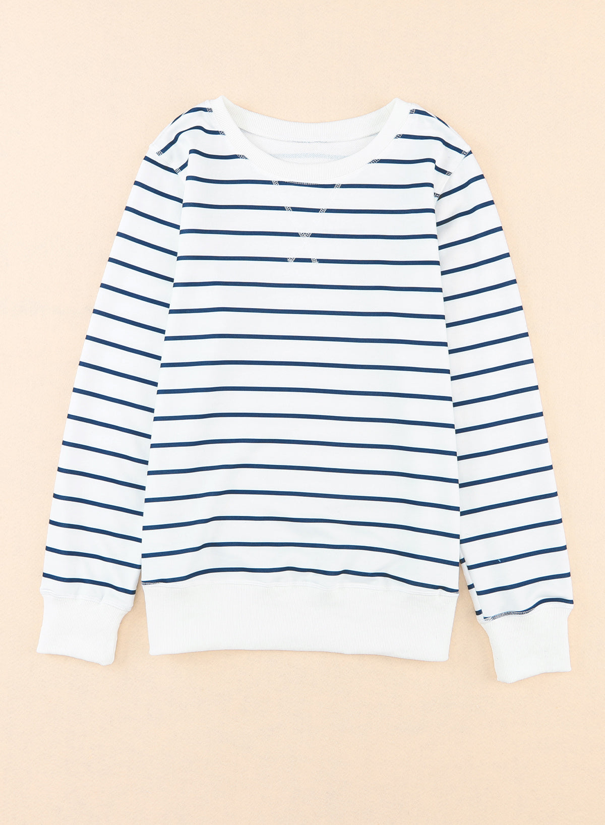 Stripe Contrast Long Sleeve Top