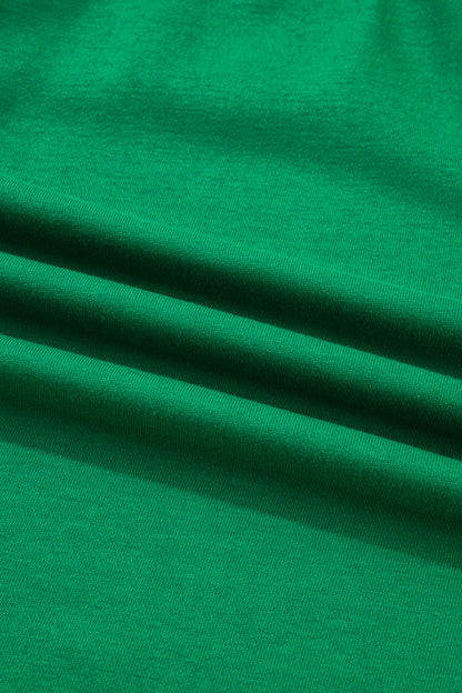 Geometric Patchwork Half-Zip Elastic Waist Dress