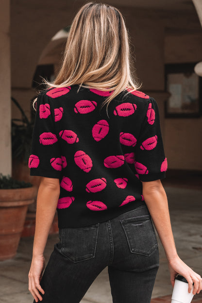 Game Day Football Short Sleeve Sweater