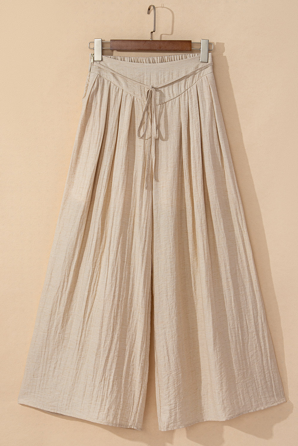 Pleated Drop Waist Wide Leg Pants