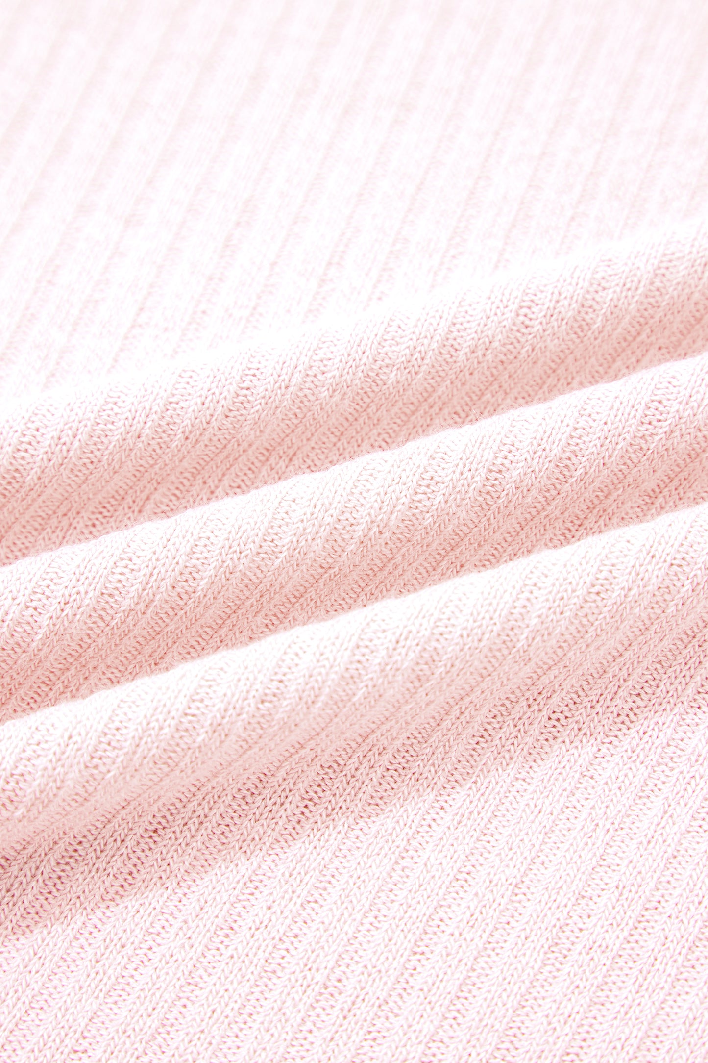 Solid Ribbed Knit Collared V-Neck Tee
