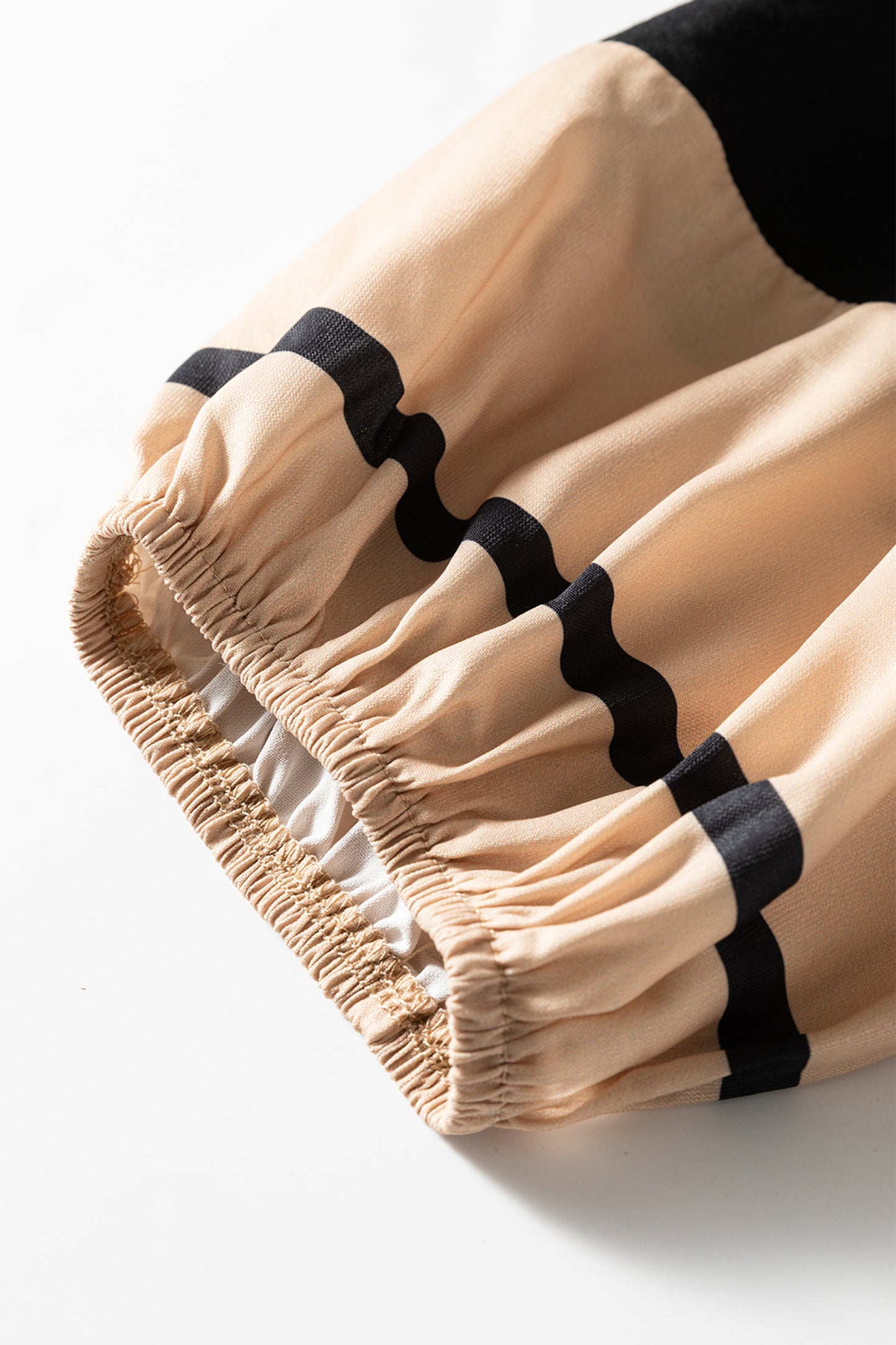 Plus Size Colorblock Stripe Trim V-Neck Dress