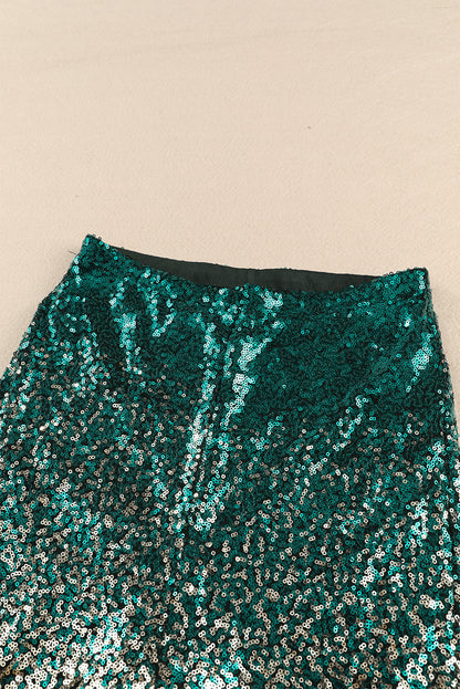 Sequin Gradient High Waist Flared Pants
