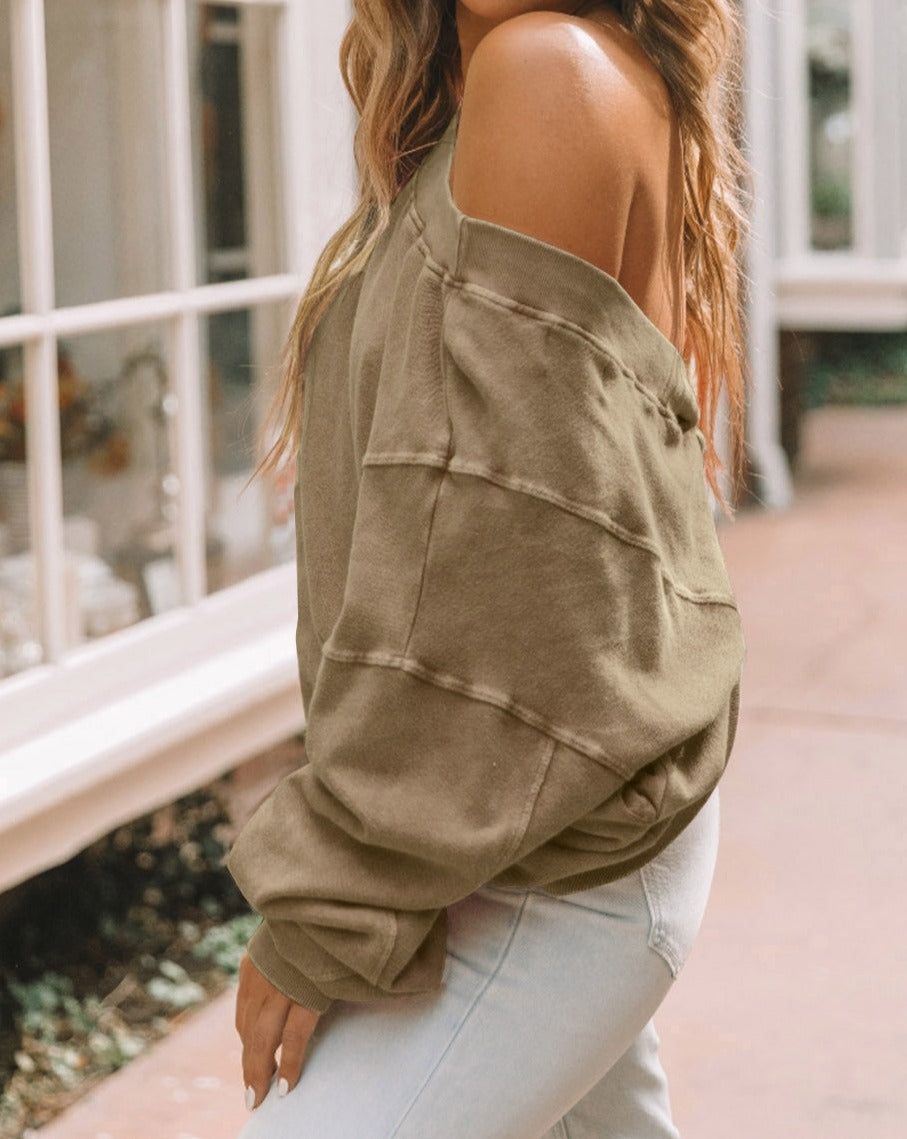 Twist Open Back Oversized Sweatshirt