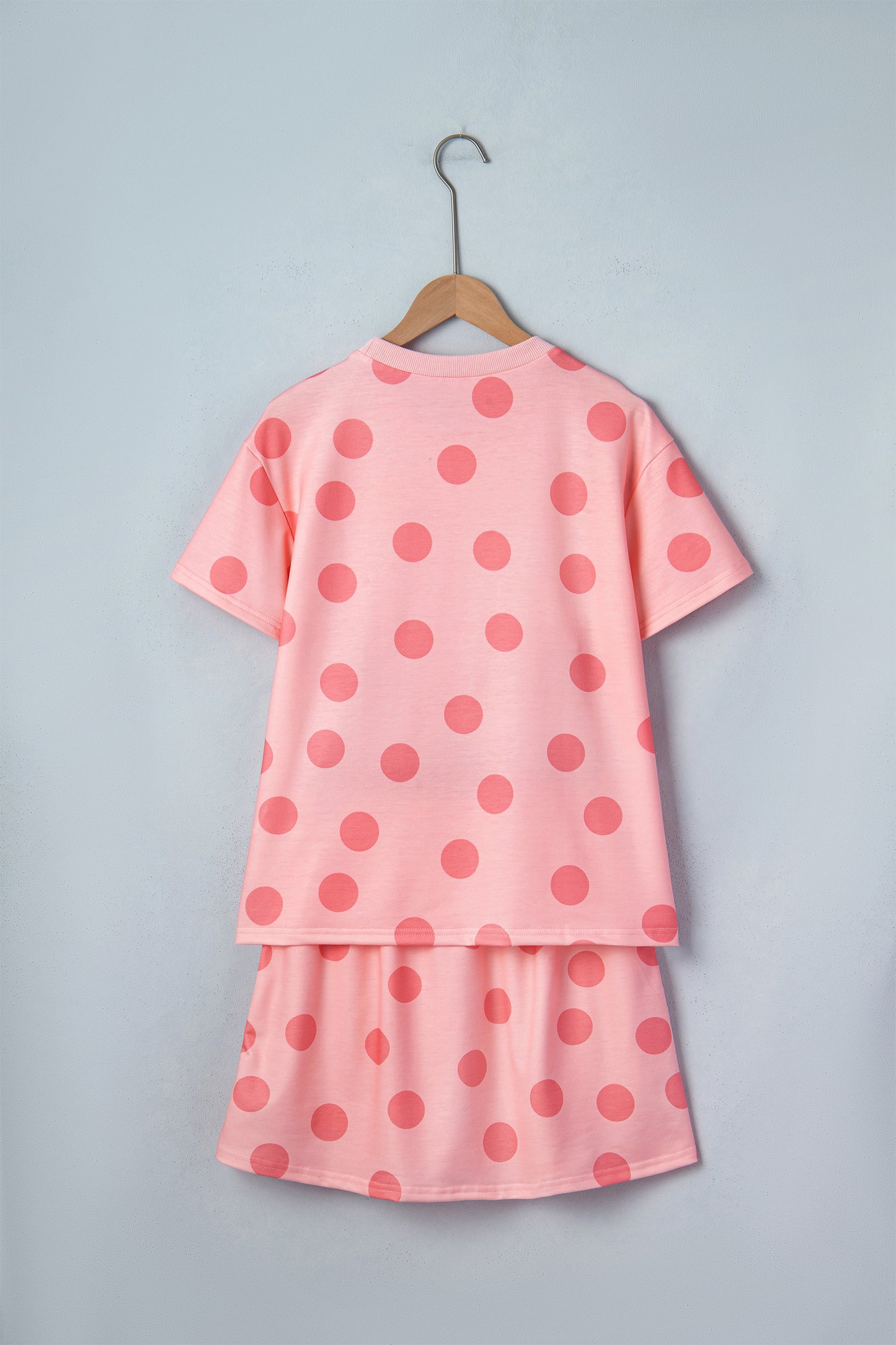 Polka Dot Short Sleeve Top & Mini Skort Set