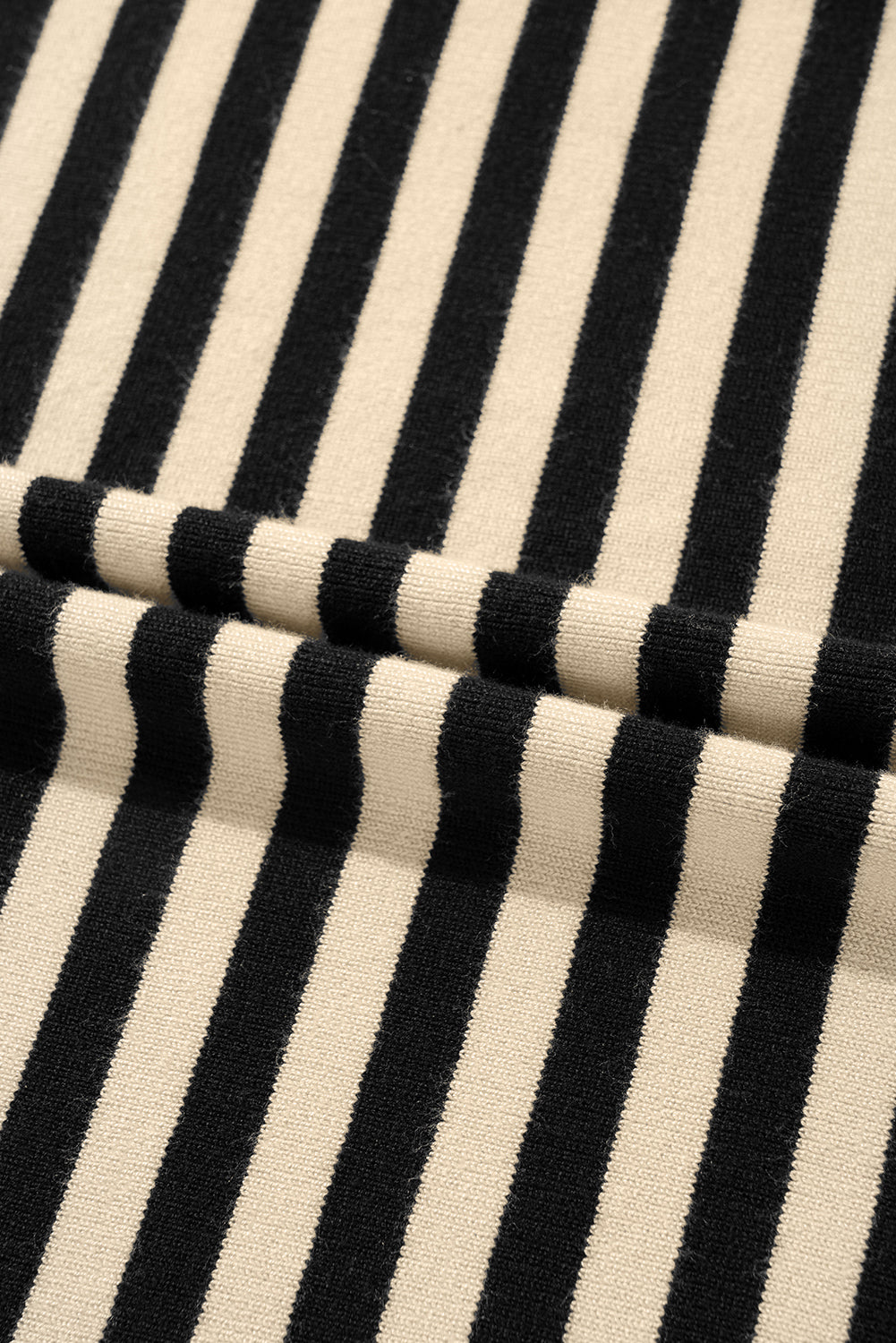 Stripe Sleeveless Crewneck Sweater Top